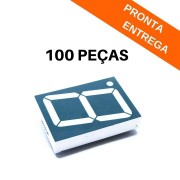 Kit 100 peças - Display Led Anodo Vermelho 1 Digito (BS-AB36RI)