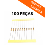 Kit 100 peças - Resistor 10K 5% 1/4W Axial CR25