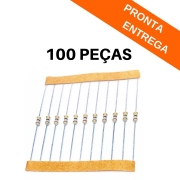 Kit 100 peças - Resistor 18R 5% 1/4W Axial CR25