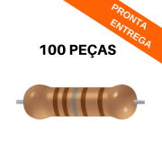 Kit 100 peças - Resistor 1K18 1% 1/4W Axial CR25