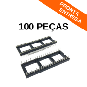 Kit 100 peças - Soquete Torneado 40 Pinos P/ Circuito Integrado CPT-40 (Largo) *
