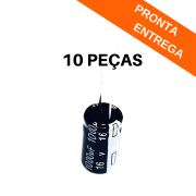 Kit 10 peças - Capacitor Eletrolítico 1000uF 16V (1000mF) 105ºC (10x17)