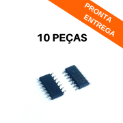 Kit 10 peças - Circuito Integrado 74HC04D SMD SOIC-14 - Philips 