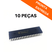 Kit 10 peças - Circuito Integrado Microcontrolador PIC16F877A I/P DIP-40