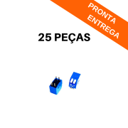 Kit 25 peças - Chave DIP Switch 2 Vias 90°graus (KF1001) - Azul