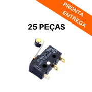 Kit 25 peças - Chave Micro Switch SS-5GL2 3 Terminais OMRON