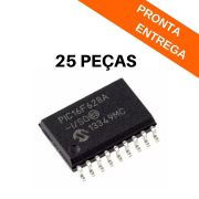 Kit 25 peças - Circuito Integrado Microcontrolador PIC16F628A I/SO SMD SOIC-18