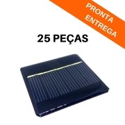 Kit 25 peças - Mini Placa Solar 3v 50ma - 50x52mm
