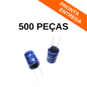 Kit 500 peças - Capacitor Eletrolítico 2200uF (2200mF) 50V 20% 85°C (18x25)