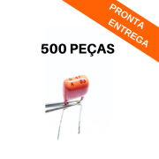 Kit 500 peças - Capacitor Poliester 470nF 63V 10% (0.47uF)