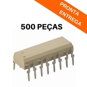 Kit 500 peças - Ci Optoacoplador TLP621-4 DIP-16 Branco - Freescale