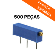 Kit 500 peças - Trimpot 500K 3006P 15 voltas horizontal ohm (504)