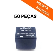 Kit 50 peças - Rele 24v 15a 5 pinos - Metaltex (AX1RC3)