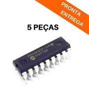 Kit 5 peças - Ci Microcontrolador PIC16F819 I/P DIP-18 - Microchip