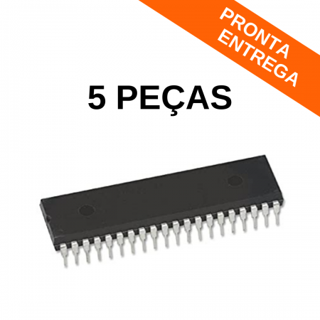 Kit 5 peças - Circuito Integrado PIC18F4550-I/P PDIP-40 (PTH)