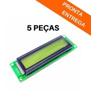 Kit 5 peças - Display LCD 20X2 Com Back Verde Letra Preta - JHD202C