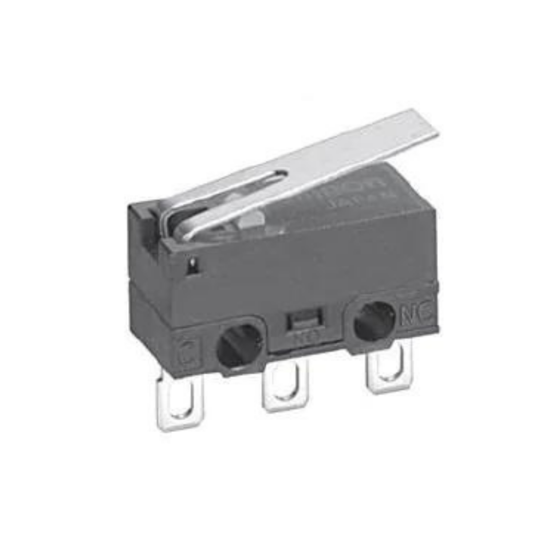Chave Microswitch 3 Pinos P/ Fio C/ Alavanca (D2F-01FL-D) *