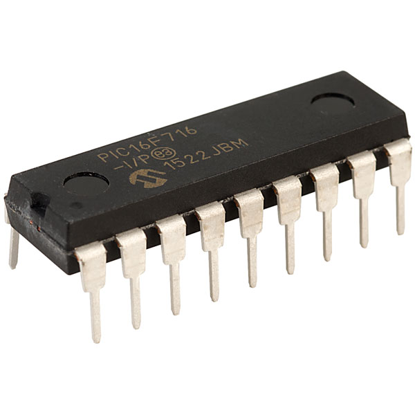 Ci Microcontrolador PIC16f716 I/P DIP18 - Microchip