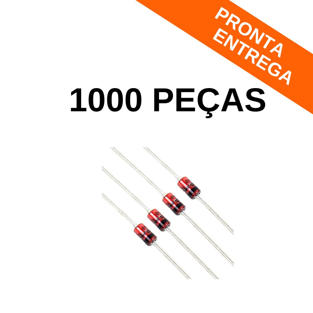 Kit 1000 Peças - Diodo Zener 1N4746A 18V DO-41