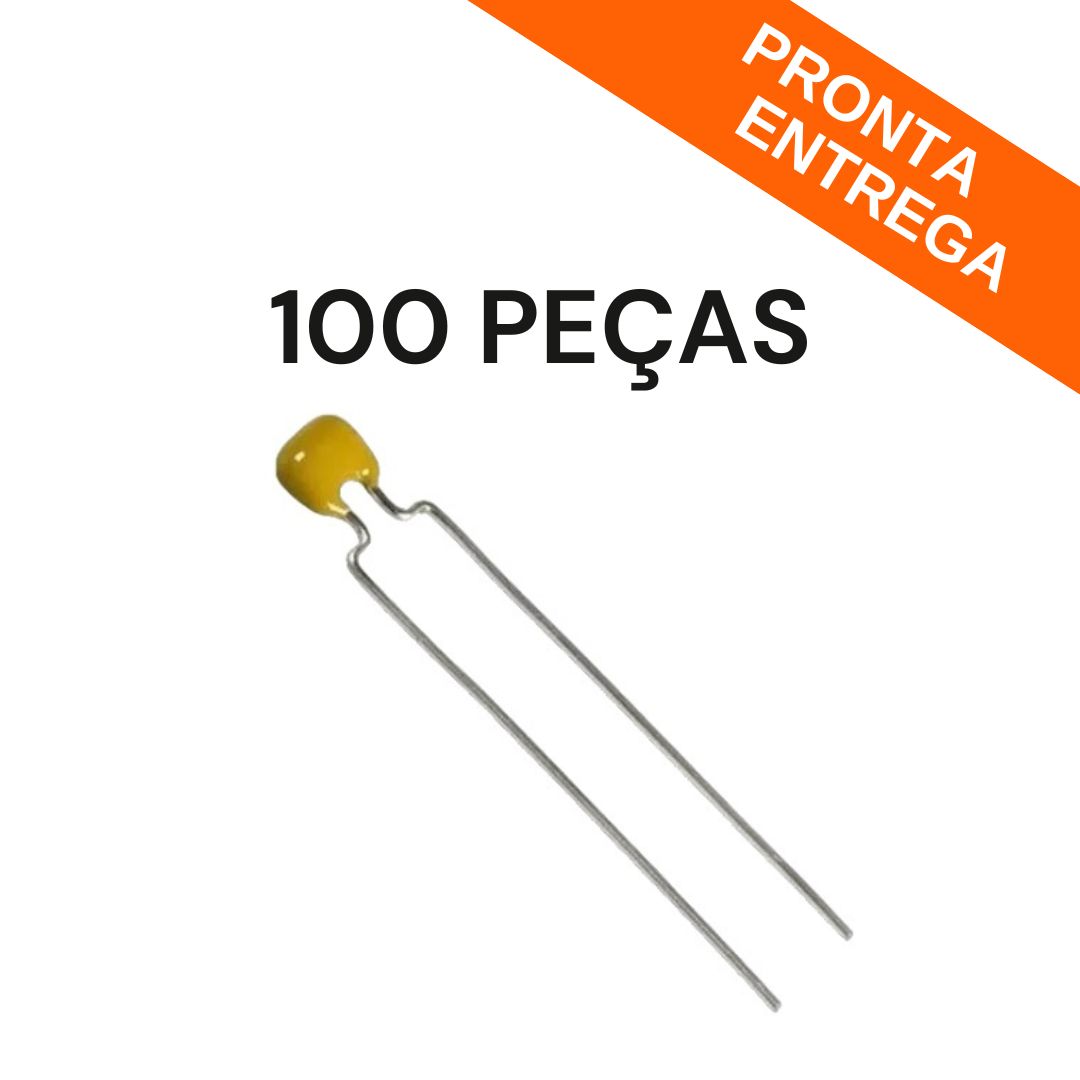 Kit 100 Peças - Capacitor Cerâmico Multicamada 100nF (100K) 50V (104)
