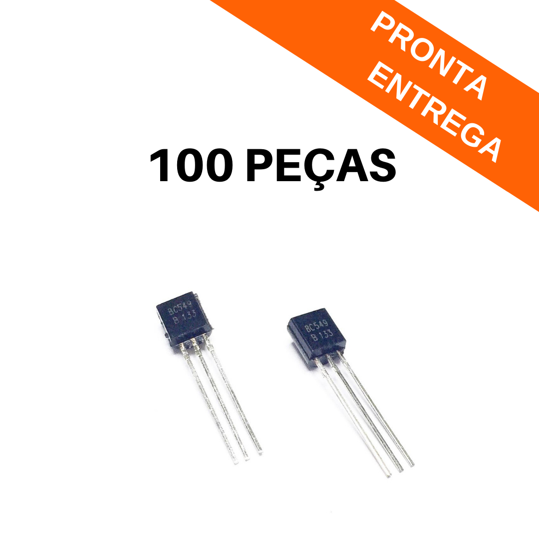 Kit 100 peças - Transistor BC549B TO-92 NPN