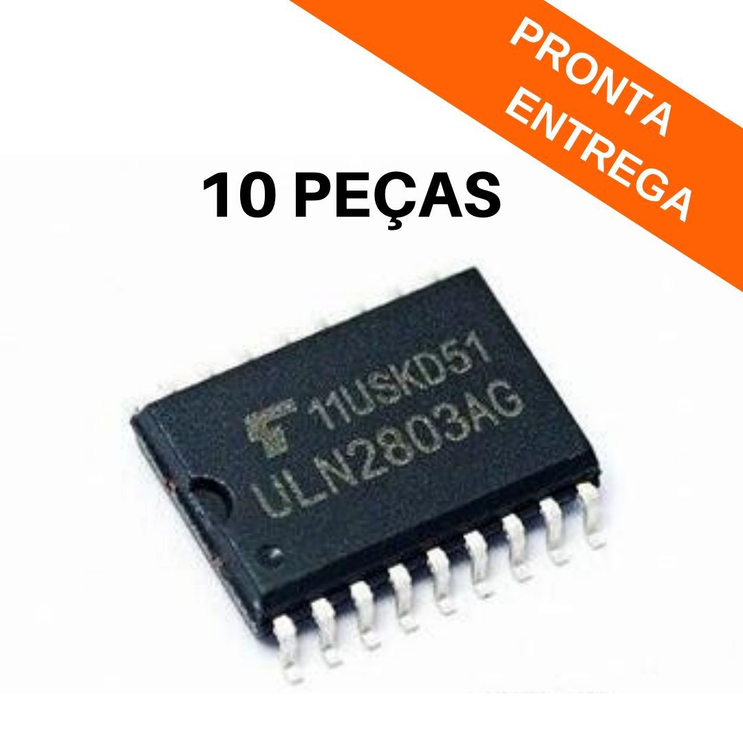 Kit 10 peças - Circuito Integrado ULN2803AG SMD - Freescale