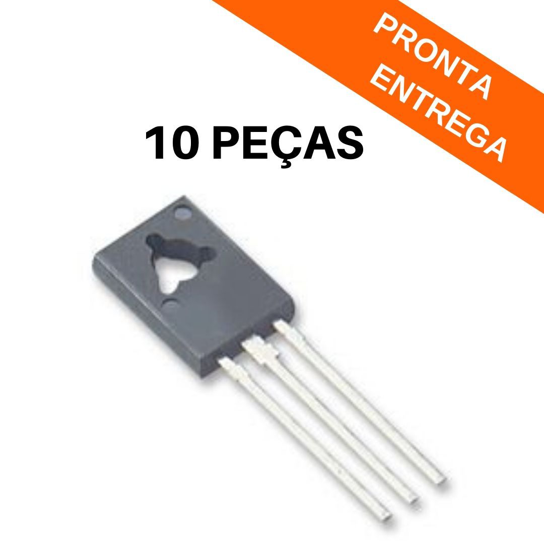 Kit 10 peças - Transistor BD140 PNP SOT-32 80v 1.5a