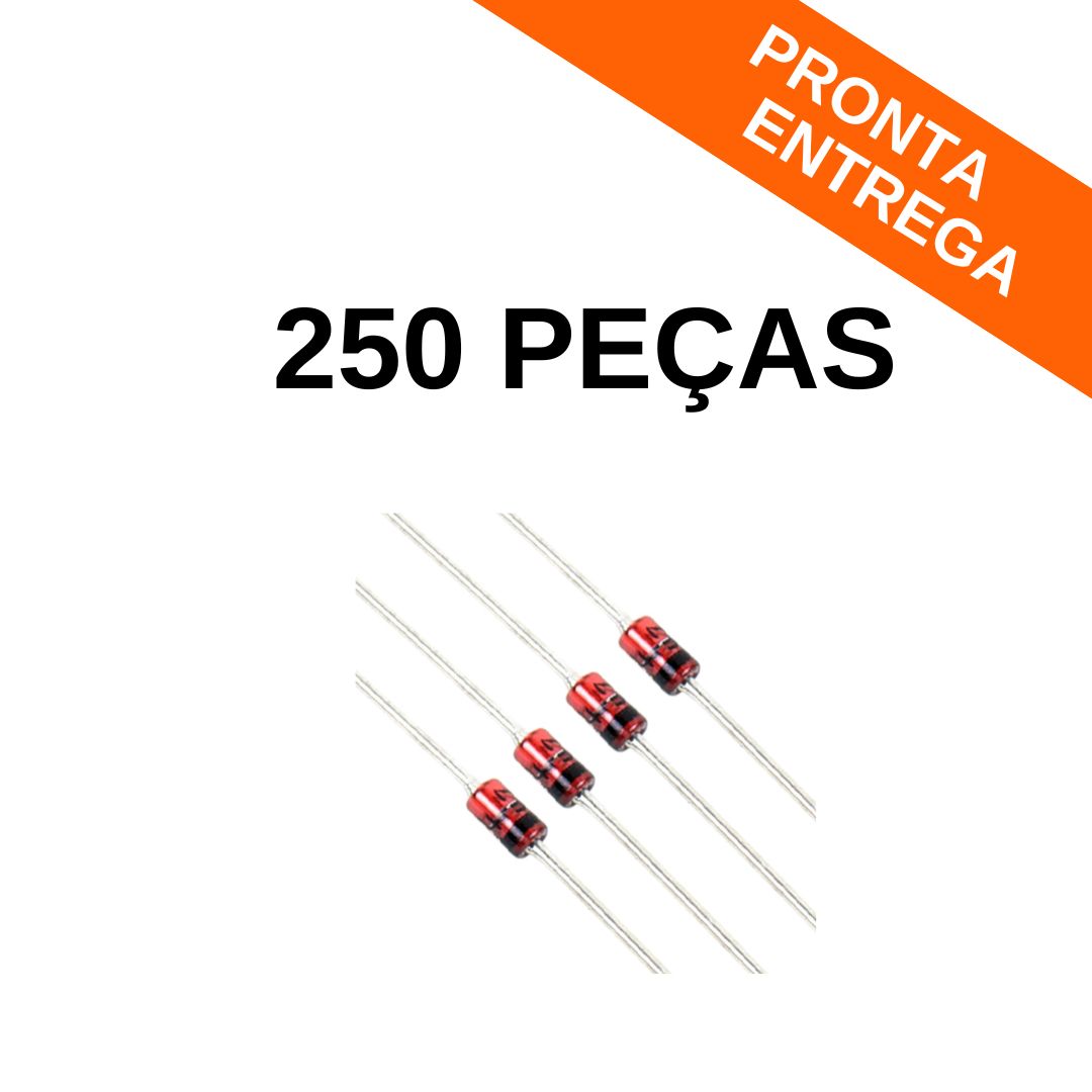 Kit 250 Peças - Diodo Zener 1N4746A 18V DO-41