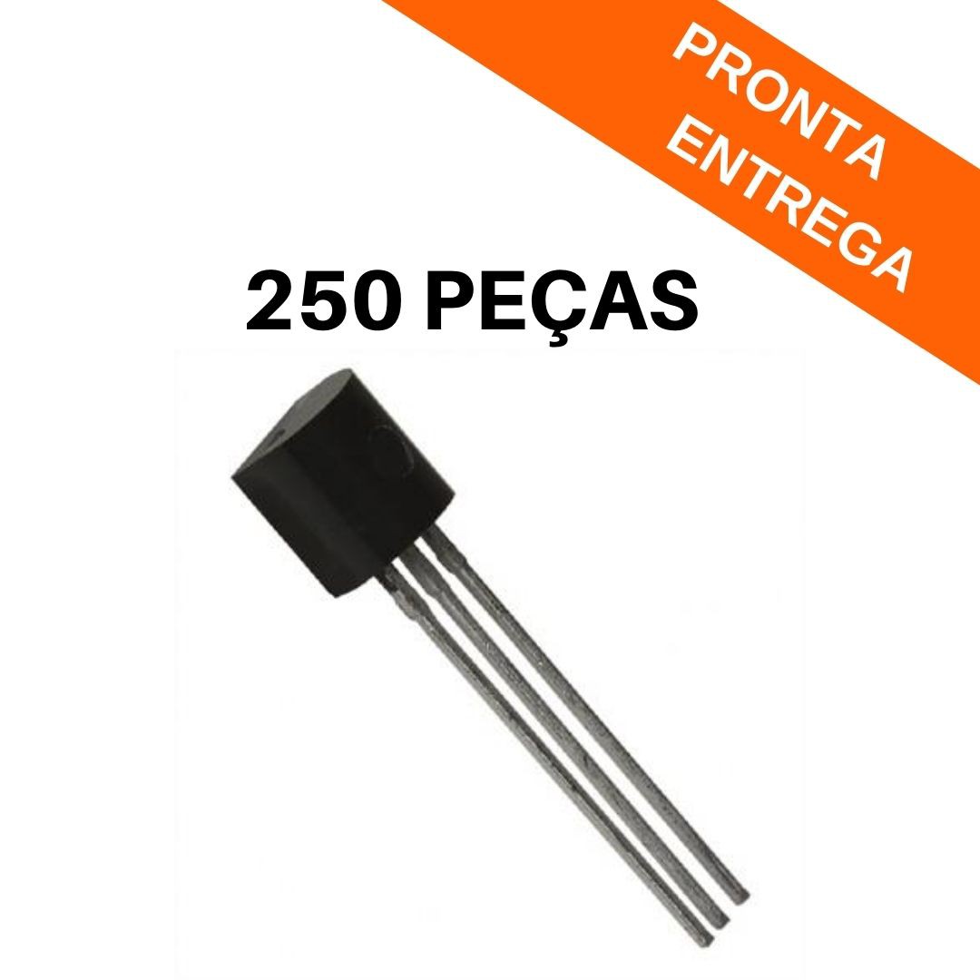 Kit 250 peças - Transistor BC558B PNP 30V 0.1A TO-92