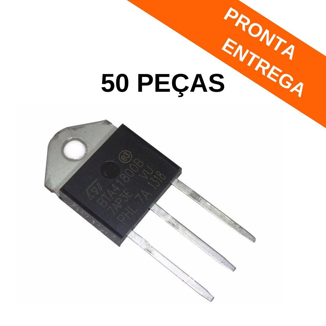 Kit 50 peças - Transistor Triac BTA41-800B original  - STMicroelectronics