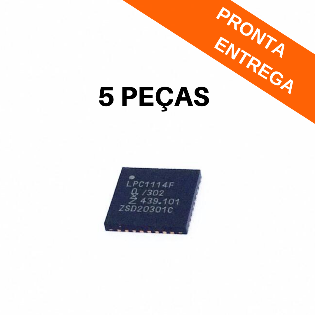 Kit 5 peças - Ci Microcontrolador LPC1114FHN33/302,5 SMD HVQFN-33 - Nxp