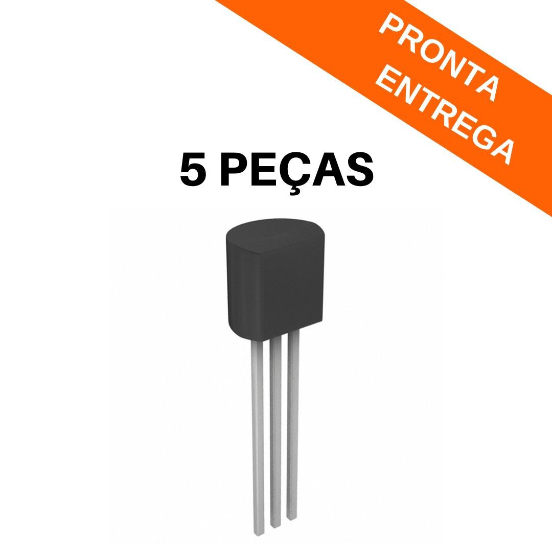 Kit 5 peças - Transistor BC328-25 PNP 25V 0.8A TO-92