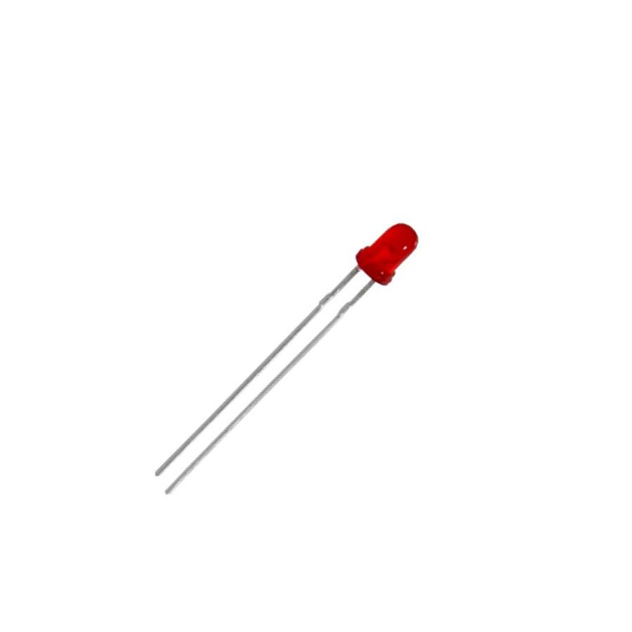Led Difuso Vermelho 5mm - 1.000 MCD