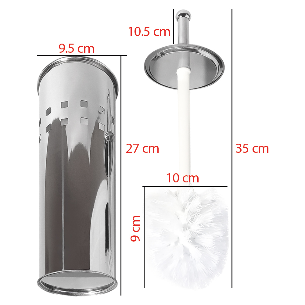 Escova Sanitária Para Limpar Vaso Sanitário Privada Banheiro Higienização Lavatina Aço Inox