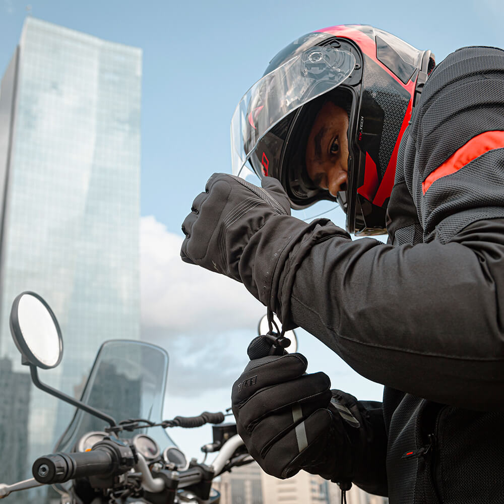 Kit Luva X11 Dry Tech Cano Longo Impermeável + Luva X11 Thermic Proteção Frio Motociclista