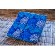 Almofada Futon Azul Floral - 55 x 55 cm