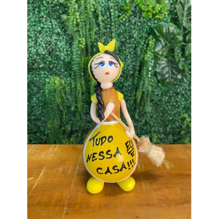 Boneca em Cabaça - Cheia de Charme - Amarela