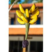 Cacho de Bananas em Madeira Decorativo Pequeno