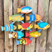 Quadro de Peixes em Madeira - 47 x 57 cm