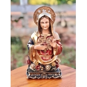 Sagrado Coração de Maria em Resina - Busto 30 cm