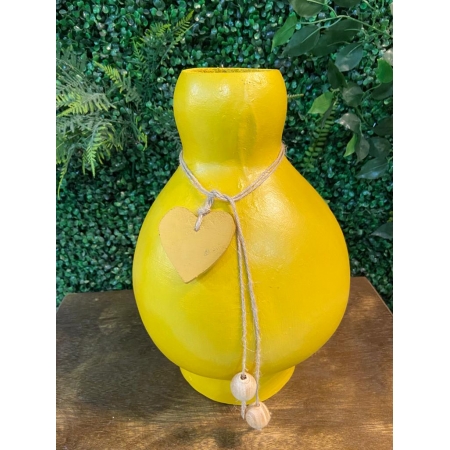 Vaso Decorativo em Cabaça - Amarelo