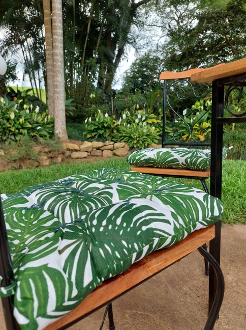 Almofada futon P - 40 cm x 40 cm - costela de adão verde