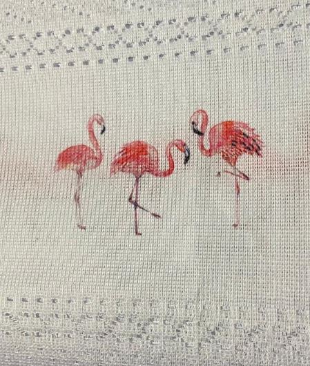 Cortina de Janela - 1,20m x 2,10m - Renda - Flamingo