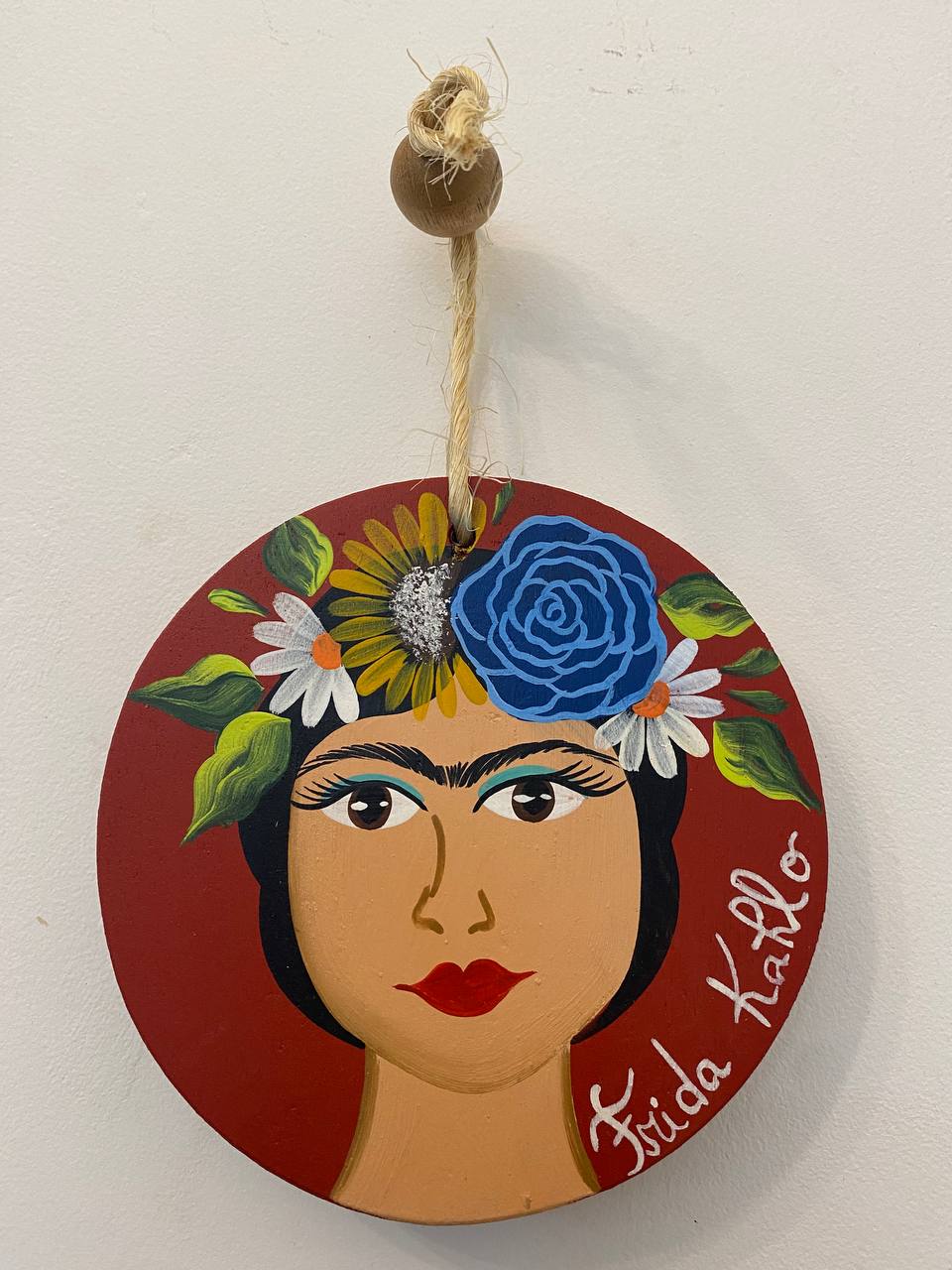 Placa Redonda - Bolacha - Frida Kahlo