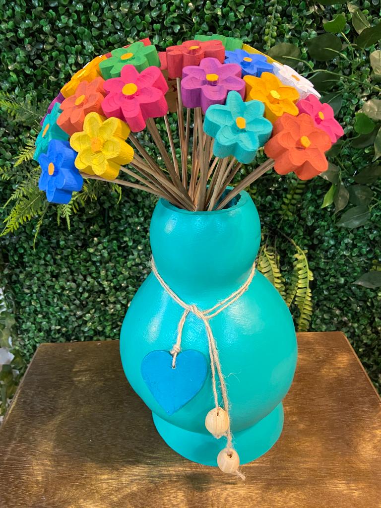 Vaso Decorativo em Cabaça - Tiffany