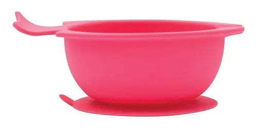 Bowl de Silicone Com Ventosa Rosa - Buba Ref 12637