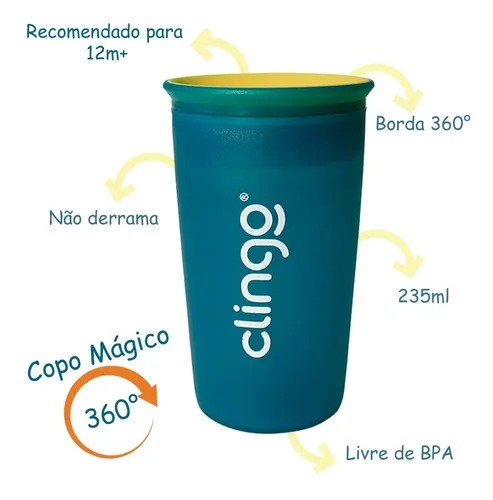 Copo Mágico 360 Azul - Clingo