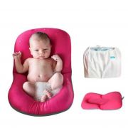 Almofada para banho do bebê rosa