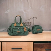 Bolsa Materna + Necessáire Safari Verde Masterbag