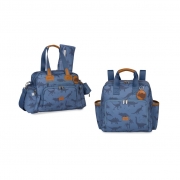 Bolsa Maternidade + Mochila Vintage Dinossauro Azul Masterbag